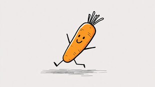 奔跑的胡萝卜卡通形象