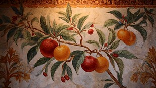 古典风枝头硕果墙面装饰画