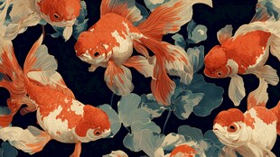 锦鲤畅游 灵动水中美景