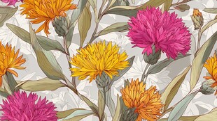 缤纷花卉图案 自然清新风