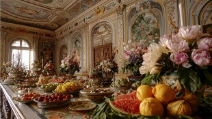 欧式奢华宴会餐桌布置