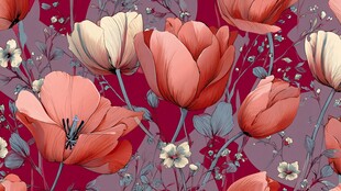 复古风花卉图案背景