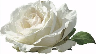 洁白优雅白玫瑰特写