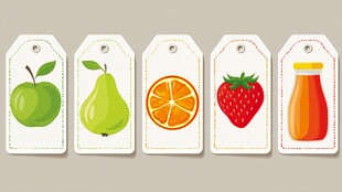 水果主题标签设计