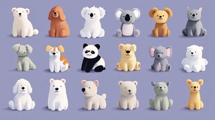 可爱动物玩偶大集合