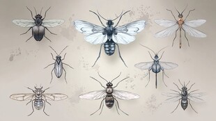 多样昆虫插画展示