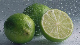 青柠水珠特写 清新质感