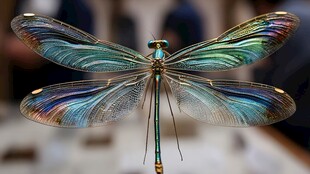 梦幻彩翼蜻蜓特写