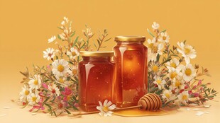 蜂蜜与花卉的甜蜜组合