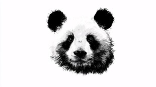 水墨熊猫头像