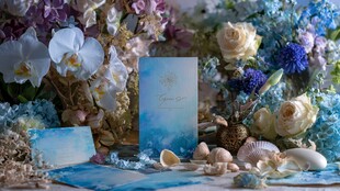 海洋风浪漫花卉请柬布置