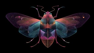 梦幻炫彩昆虫艺术形象