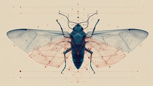 梦幻蓝甲虫的精致结构