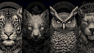 动物肖像 虎狼鹰狮的凝视
