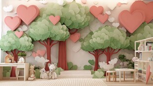 梦幻爱心森林主题儿童空间