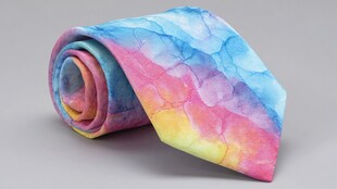 多彩渐变花纹时尚领带