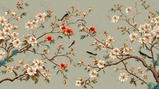 花鸟绘景 中式典雅风情