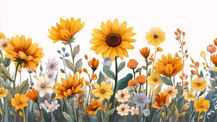 向日葵花海绽放美丽