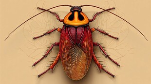 奇异色彩的科幻风大蟑螂