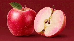 鲜红饱满的美味红苹果