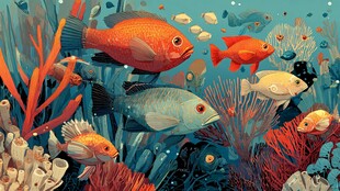 缤纷海底世界的多彩鱼类