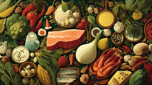 丰富多样的健康食材集合