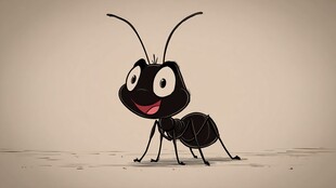 可爱卡通蚂蚁形象