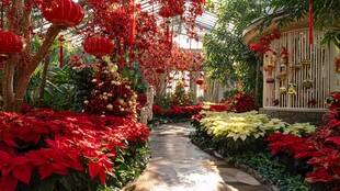 喜庆花卉园林景观