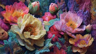 绚丽多彩花卉艺术图景