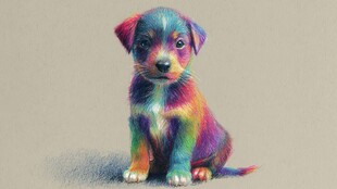 彩色萌犬 可爱小狗超吸睛