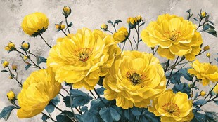 黄色花卉绽放美丽瞬间