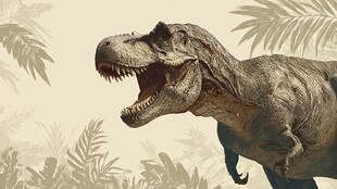 咆哮的霸王龙 远古丛林景象