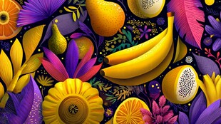 缤纷水果插画 色彩盛宴