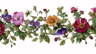 花卉藤蔓装饰图案