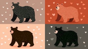 可爱小熊图案集合