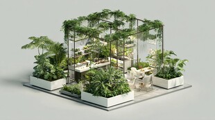 室内绿植景观 惬意休闲空间