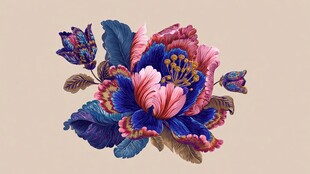 绚丽多彩花卉图案