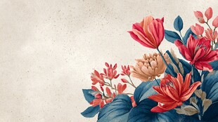 复古风花卉插画