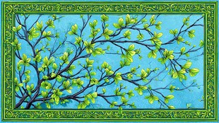 春日枝头新绿装饰画