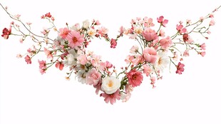 心形花卉装饰图案