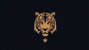 金色虎首标志设计