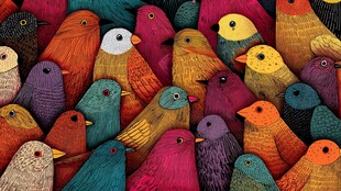 色彩斑斓的群鸟大集合