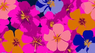 缤纷花卉图案背景设计