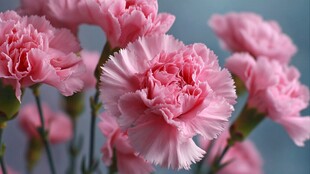 娇艳粉色康乃馨绽放之美