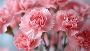 粉色康乃馨绽放的美丽