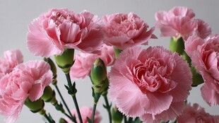 粉色康乃馨绽放的美丽