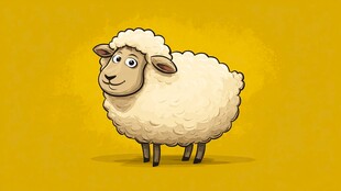 可爱绵羊插画