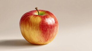 鲜艳红苹果特写