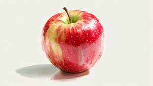 鲜红多汁的诱人苹果