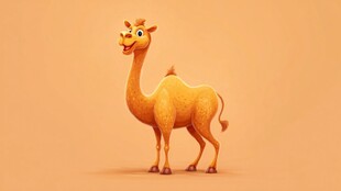 可爱卡通骆驼形象展示